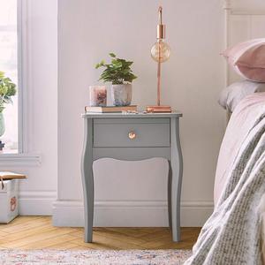 Retro Style Wood Gray Drawer <strong>Bedside</strong> <strong>Table</strong> Rose <strong>Gold</strong> Handle Drawer Bed Wood Cabinet Night Stand Beside <strong>Table</strong> <strong>Bedside</strong> - Product Image 5