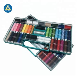 Big Plastic <strong>Sewing</strong> Kit <strong>Box</strong> With 45pcs Polyester <strong>Sewing</strong> Thread - Product Image 2
