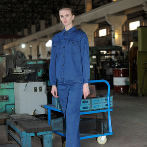 Mùa Hè Thoáng Khí Làm Việc Quần Áo Dài Tay Áo Chất Liệu Mềm Mại Denim Làm Việc Đồng Phục Lao Động Phù Hợp Với Denim Quần Áo - Product Image 3