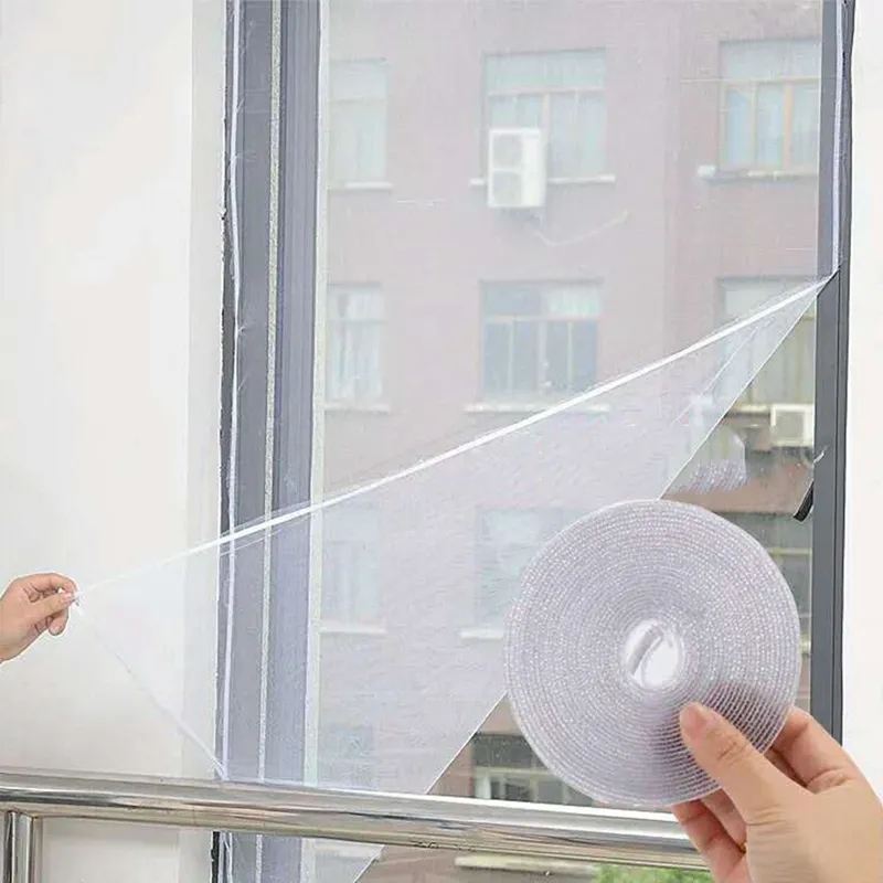 DIY חרקים חלון מסך רשת כילה עם עצמי דבק קלטת
