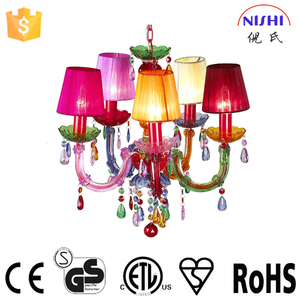 Đèn Chùm Pha Lê Đa Màu, Đèn Chùm Hiện Đại Cho Trần Nhà Cao/Đèn Chùm Quạt Trần Combo Chiếu Sáng NS-120071 - Product Image 2