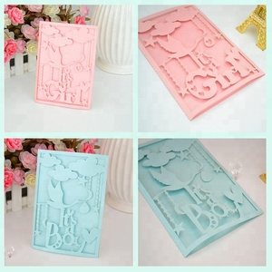 Carte d'invitation de baptême de décoration de douche de bébé pour garçons <span class=keywords><strong>et</strong></span> filles découpée au laser - Product Image 6