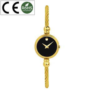 <span class=keywords><strong>Orologio</strong></span> Minimalista con Bracciale di Lusso in Filo Metallico Dorato per Ragazze - Product Image 6
