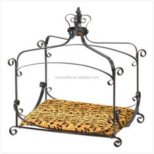 Vendita calda su misura più nuovo design a baldacchino in ferro battuto pet letto di lusso confortevole base del cane del gatto - Product Image 1