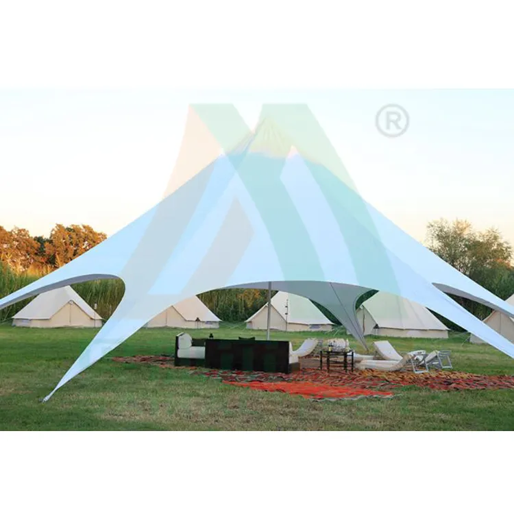 Outdoor Camping Resort Ster Vormige Bell Tent Marquee Banket Tent