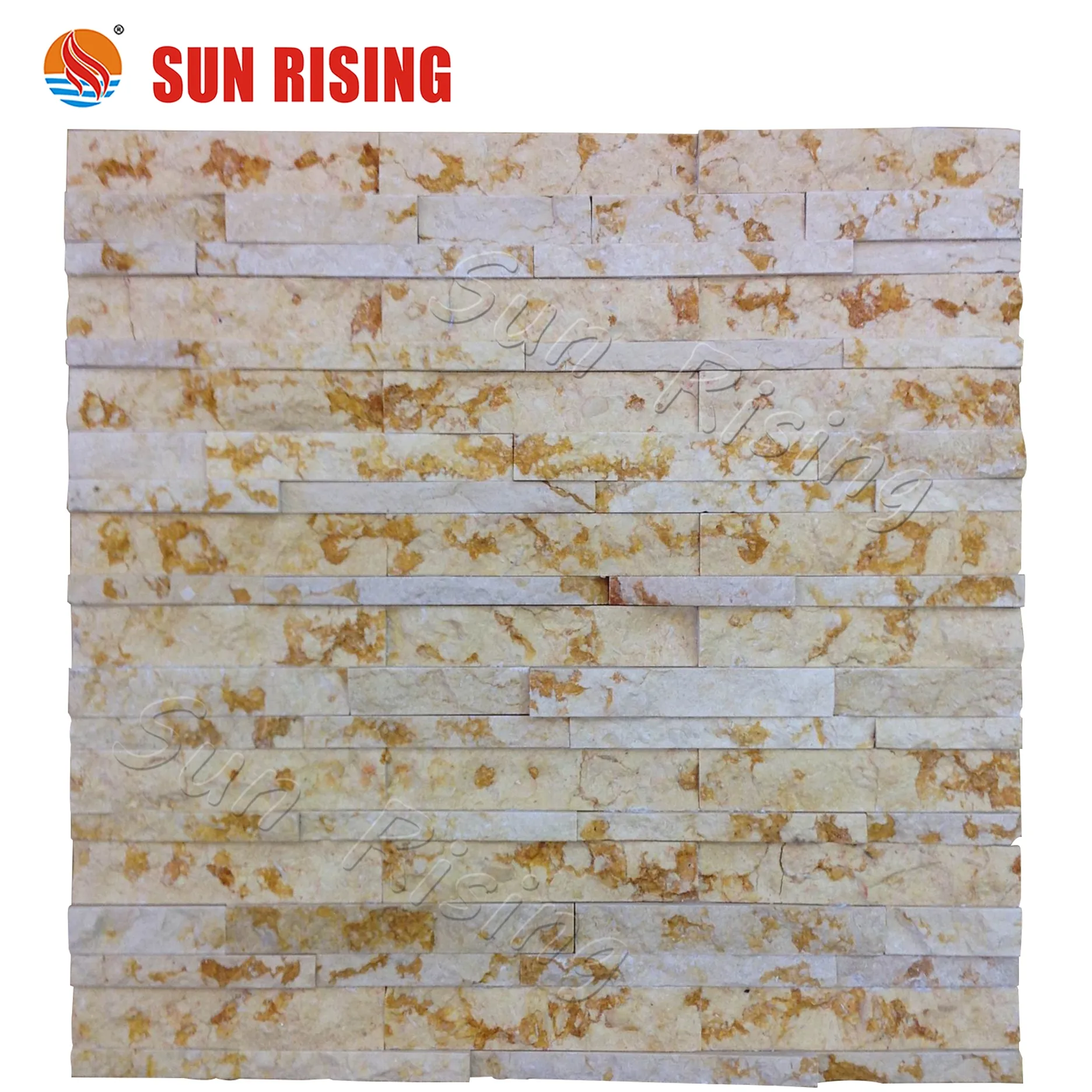Factory Directly Villa Wall Cladding Marble Stacked Stone Sunny Beige Culture Stone for Wall