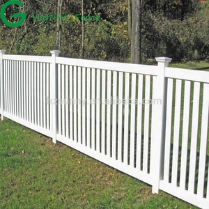 Trắng PVC <span class=keywords><strong>picket</strong></span> hàng rào nhựa hàng rào vườn với nắp phẳng <span class=keywords><strong>4</strong></span> hoặc 5 "bài Vinyl hàng rào - Product Image 3