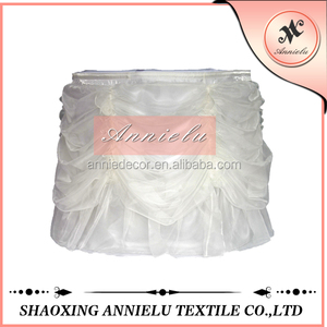 Nuevo diseño de lujo de marfil organza con volantes tulle Tutu tabla falda para la tabla de la torta - Product Image 1