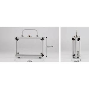 Maleta de belleza transparente caja de <span class=keywords><strong>maquillaje</strong></span> acrílico cosmético de aluminio - Product Image 4