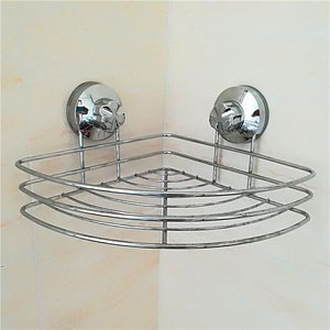 Étagère murale de salle de bains, étagère d'angle de <span class=keywords><strong>douche</strong></span> en fil métallique chromé, de haute qualité, 1 pièce - Product Image 4