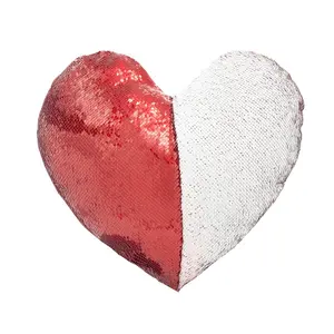 Valentinstag Geschenk rote Kissen bezug personal isierte Design Sublimation Magic Heart Pailletten Kissen bezüge