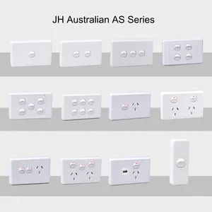 JHEAS313U SAA 10A Electrical Single Wall Outlet With USB Outlet Australia 1 Gang Switch Socket