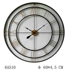 <span class=keywords><strong>Horloge</strong></span> <span class=keywords><strong>murale</strong></span> Vintage en fer, chiffres romains surdimensionnés, rétro, européen - Product Image 4