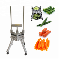 Hoge kwaliteit 1/2 inch commerciële hoog-efficiënte lager-aangedreven fruit- en groentesnijder met roestvrijstalen mes, eenvoudig handmatig te bedienen voor aardappelen