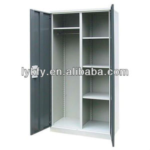 KFY-WR-05 Kefeiya <span class=keywords><strong>Armadio</strong></span> <span class=keywords><strong>in</strong></span> <span class=keywords><strong>Metallo</strong></span> a 2 Ante per Camera da Letto Grigio - Product Image 1