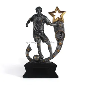 Metal e resina troféu atacado óxido de magnésio resina figura troféu escultura Início mesa top decorado com lembranças do jogo