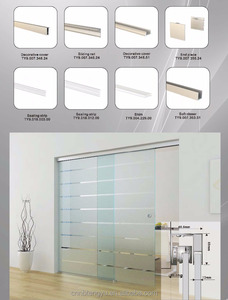 Perlengkapan Pintu Geser Kaca Aluminium Modern untuk Interior Kantor - Product Image 6