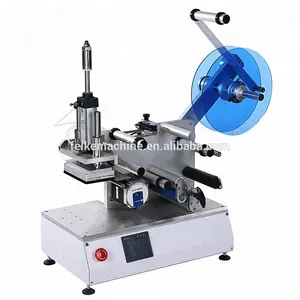 FK615 Semi-automatic Pneumatic Flat Labeling Machine Bottle flat bottle lid Labeling Machine supplier