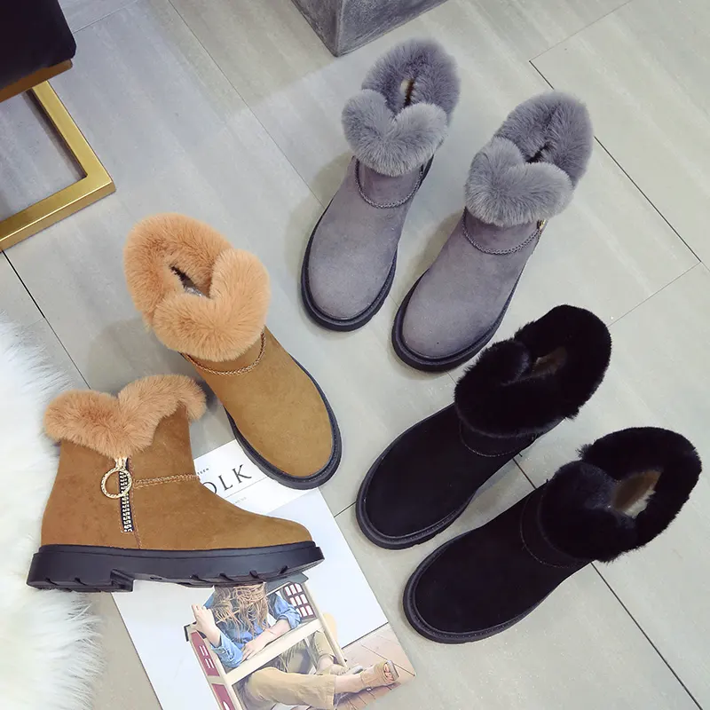 Botas femininas confortáveis para neve, sapatos lisos e confortáveis para mulheres, alta qualidade, 2018