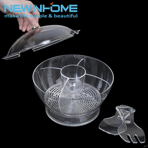 Ensemble de bols de service, bol à salade en <span class=keywords><strong>plastique</strong></span> personnalisé avec couvercle, glacé - Product Image 5