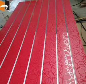 New <strong>Design</strong> Melamine <strong>Laminated</strong> <strong>MDF</strong> Slatwall Panels - Product Image 3