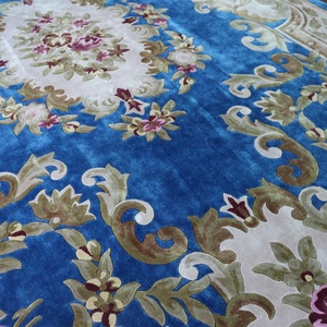 Tappeti Floreali Lussuosi Blu in <span class=keywords><strong>Viscosa</strong></span> e Seta di Bambù - Product Image 5