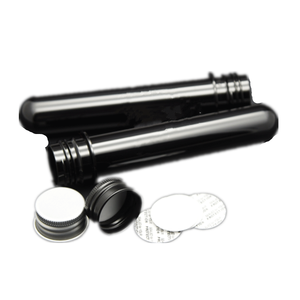 20 ml 25 ml 40 ml 45 ml Nero provetta di plastica con tappi a vite in alluminio nero per la caramella cibo /vuoto trasparente tubi per l'artigianato - Product Image 5