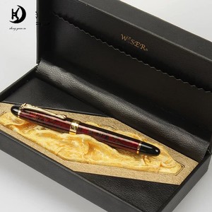 Jinhao — ensemble de stylos fontaine en métal rouge x450, avec étui de stylo en cuir, professionnel, vente en gros