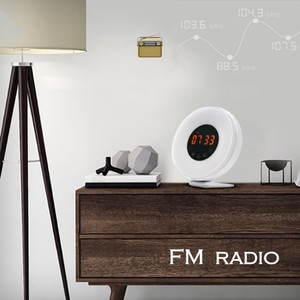 2017-clasificado despertador digital luz amanecer reloj despertador con multicolor luz de la noche - Product Image 4
