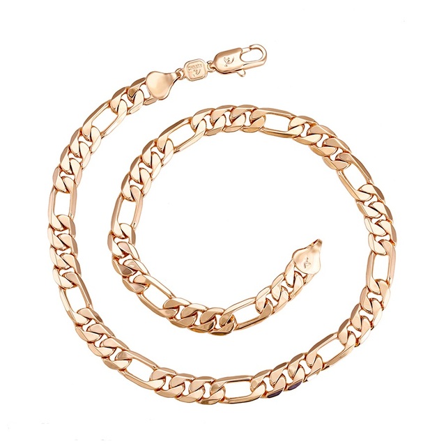 43672 xuping  Jewelry  Simple Gold Plated Chains Necklace for Men