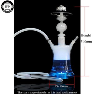2021 USA popolare il vaso di vetro Led frutta narghilè acqua per Hokkah Shisha Sheesha - Product Image 6