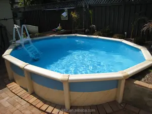 Durável acima/parcial/completo em terreno piscina piscina de aço galvanizado para a venda quente