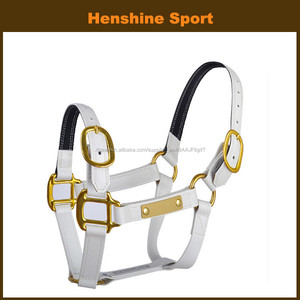 Hebilla de bronce <span class=keywords><strong>caballo</strong></span> frenillo halter del grano del cuero Genuino - Product Image 4