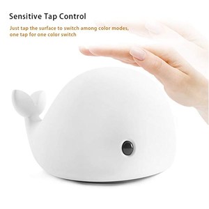 Wholesale New Design Creative Bedroom Soft Dolphin Silicone Baby <strong>Nursery</strong> Lamp Tap Control 6 Colors 3D LED Night <strong>Light</strong> - Product Image 3