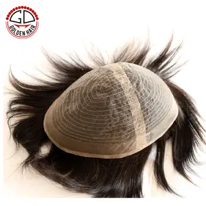 6a top grade free part straight human Chinese hair toupee for men