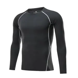 2019 hot sale man long sleeve breathable quick drying sport t shirts