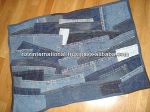 พรีเมี่ยมคุณภาพกางเกงยีนส์กระเป๋าพรมอินเดียทำด้วยมือ - Product Image 1