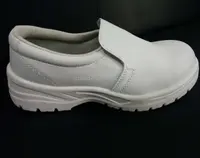 ที่มีคุณภาพสูงอุตสาหกรรมเหล็กสีขาวนิ้วเท้าหมวก ESD รองเท้าเพื่อความปลอดภัยสำหรับห้องสะอาด