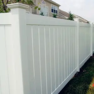 AS ASTM Bersertifikat Putih Vinil Privacy Fence Panel PVC Pagar