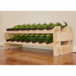Apilamiento de madera sólida de pino estante capas estante para <span class=keywords><strong>vino</strong></span> tinto - Product Image 5