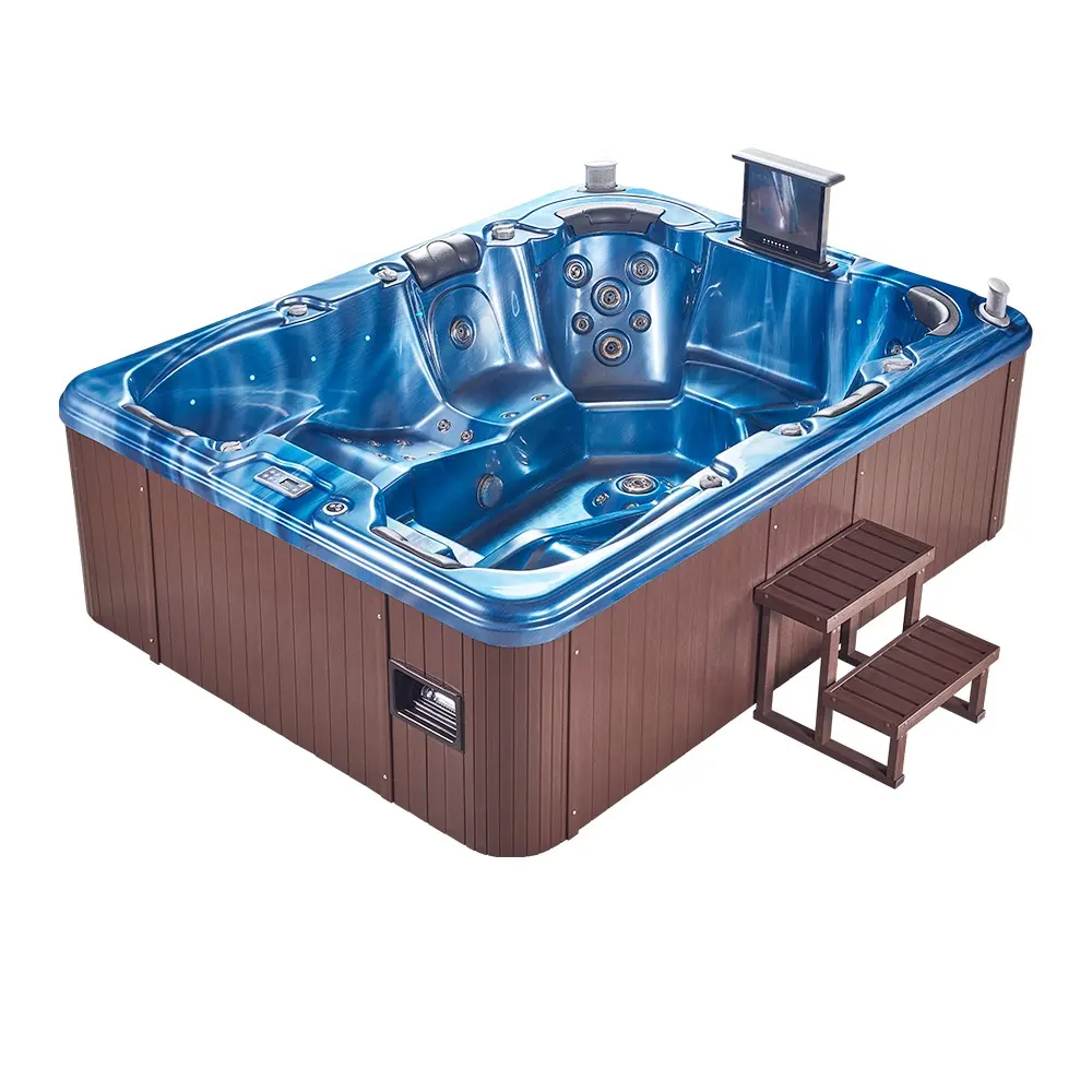 JOYSPA best quality used korea swim spa pool with TV family massage hot tub