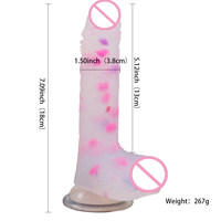 Jelly Zoals Siliconen Rubber Penis Enorme Dildo Realistische Glazen Dildo Met Kleur Voor Vrouwen
