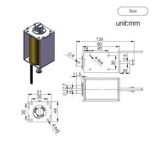 Điện Từ Một Chiều 12V 24V Điện Từ Kéo Đẩy Tuyến Tính Khung Mở Dài 25Mm - Product Image 5
