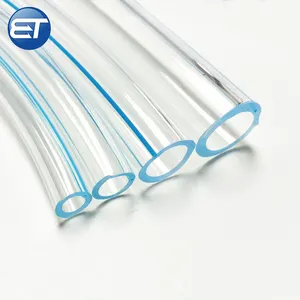 Ligeira pressão Food Grade Vinyl Tubing Água Óleo PVC Clear Pulso único Tubo Plástico Flexível Fino Reforçado Transparente Mangueira