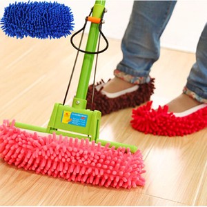 Factory Wholesale Foot Socks Shoes Floor Cleaner Floor Dust <strong>Cleaning</strong> <strong>Slippers</strong> Mop Wipe Shoe Cover Mophead - Product Image 2