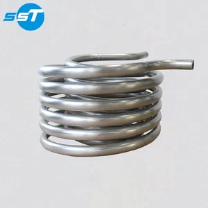 SST 管浸入式不锈钢盘管换热器用于水箱加热