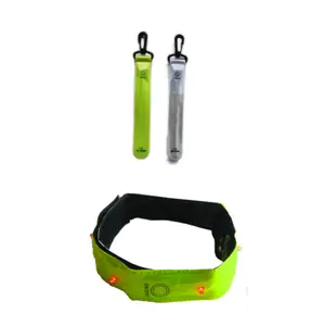 hi vis wholesale popular sport flashing safety reflective led armband led slap bracelet