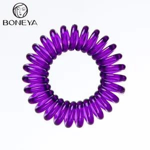 Wholesale hair ties Traceless Hair Ring Elastic Hair Band plastic telephone wire rubber band