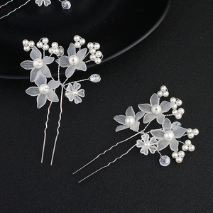 Épingles à <span class=keywords><strong>cheveux</strong></span> pour mariée, couleur argent, bijoux en forme de <span class=keywords><strong>fleur</strong></span>, nouveauté - Product Image 4
