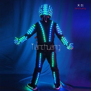 DMX 512 luz LED Controlado robot traje, más populares led robot cordoba argentina - Product Image 4